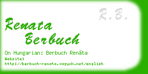 renata berbuch business card